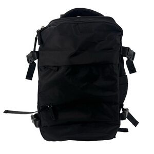 NWT Black Multi Pocket Travel Work School Backpack